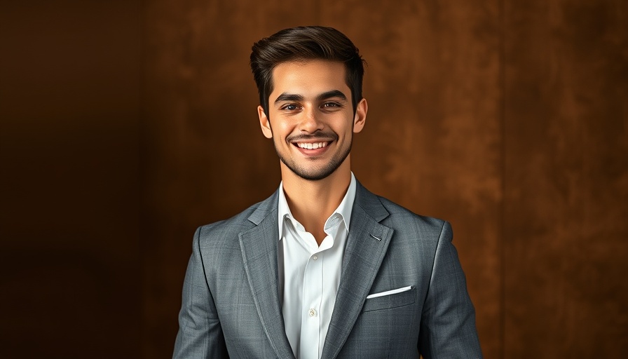 Confident young man in a suit representing data analytics in Africa.