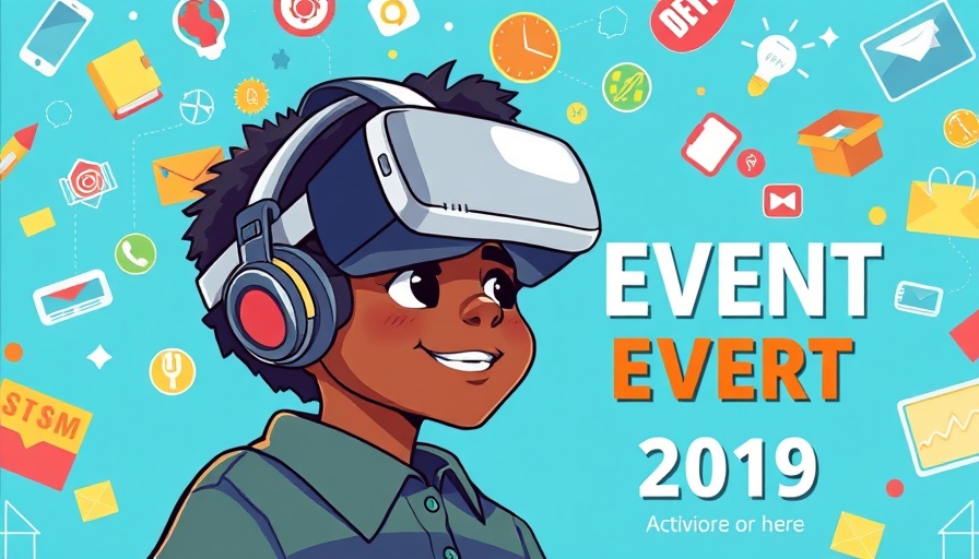 AI in Africa: STEM Africa Fest poster featuring African boy in VR headset.