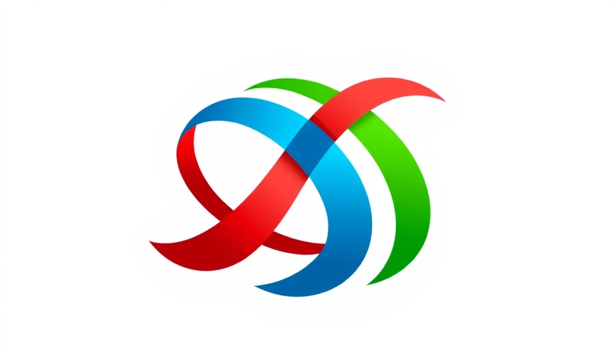 Colorful abstract logo with intertwining arcs