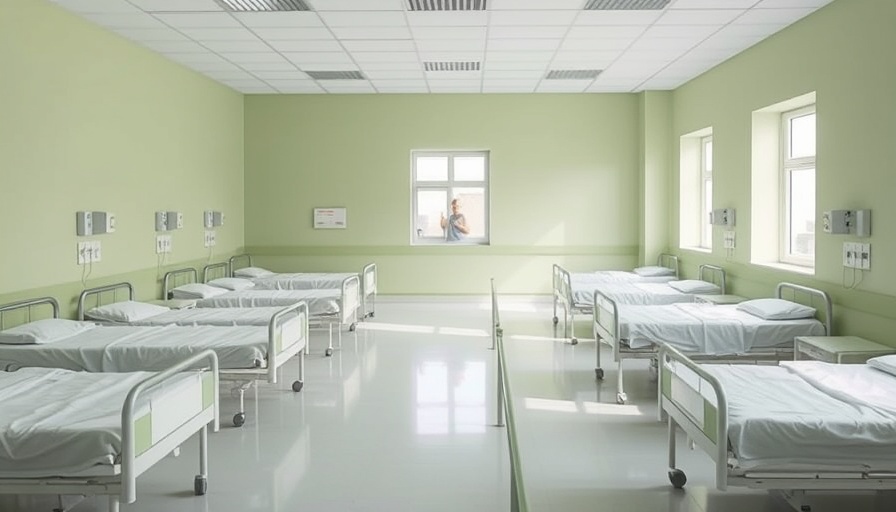 Empty hospital ward in Zambia after cholera outbreak ends.