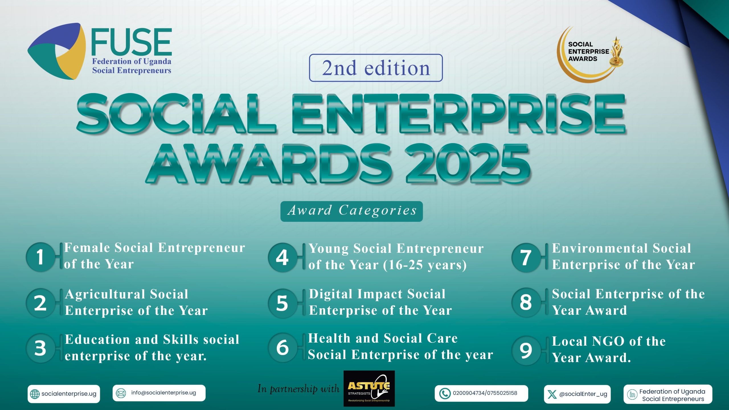 Social enterprise leaders unite at fuse 2025 awards Uganda in Delight House Naalya.