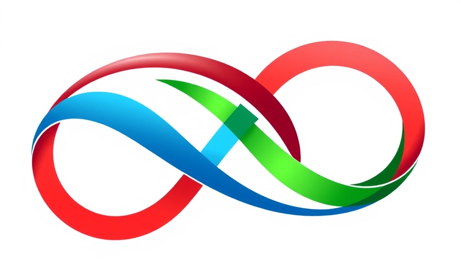 Interwoven arcs logo in blue, red, and green - WeAreAllKikuyus movement.