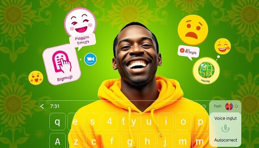 AI in Africa: Digital ad for Naija keyboard with language options.