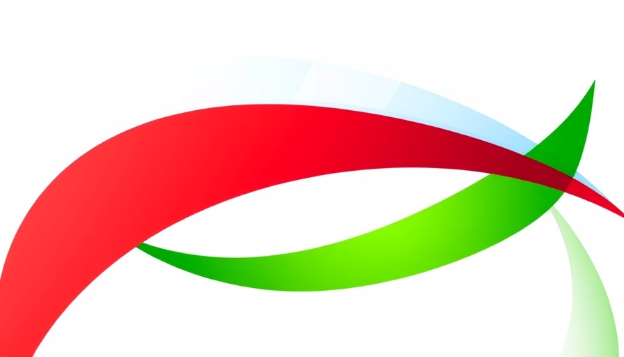 Multicolored abstract logo with intersecting arcs.