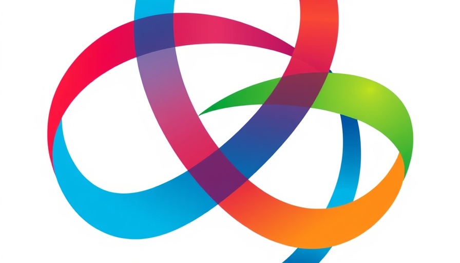 Colorful interwoven arcs logo design, Africa breaking news.
