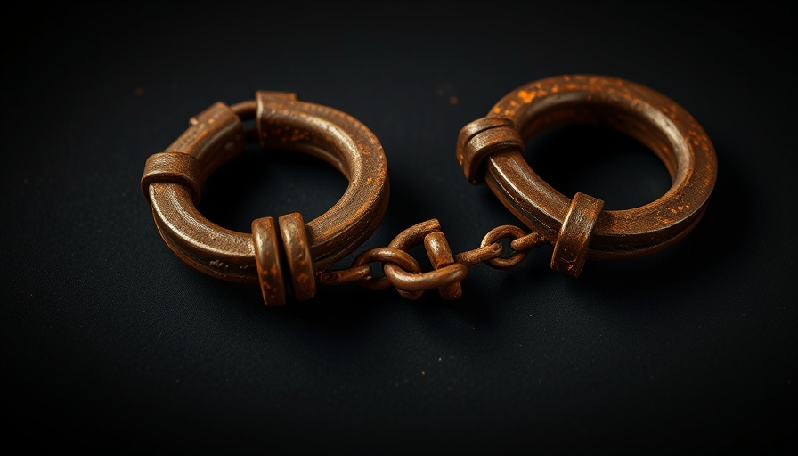 Rusty shackles symbolizing the history of descendants of enslaved Africans in Ghana.