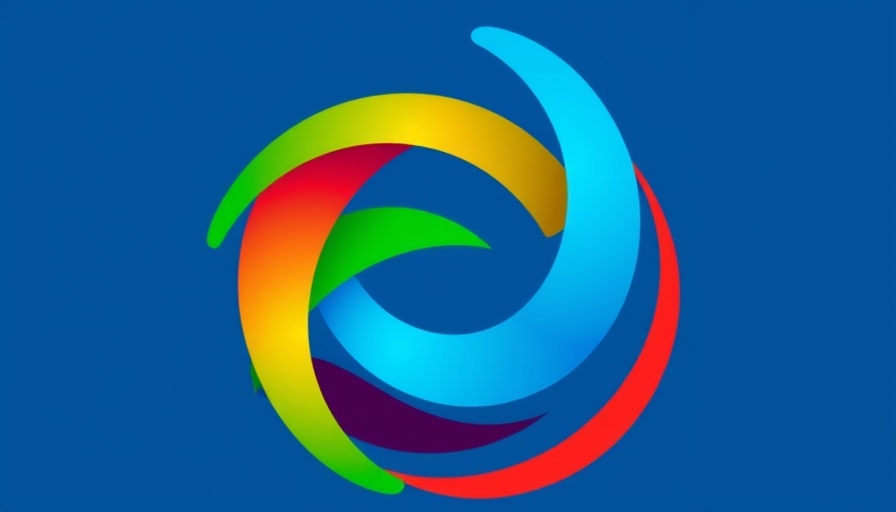 Abstract colorful logo symbolizing connectivity.