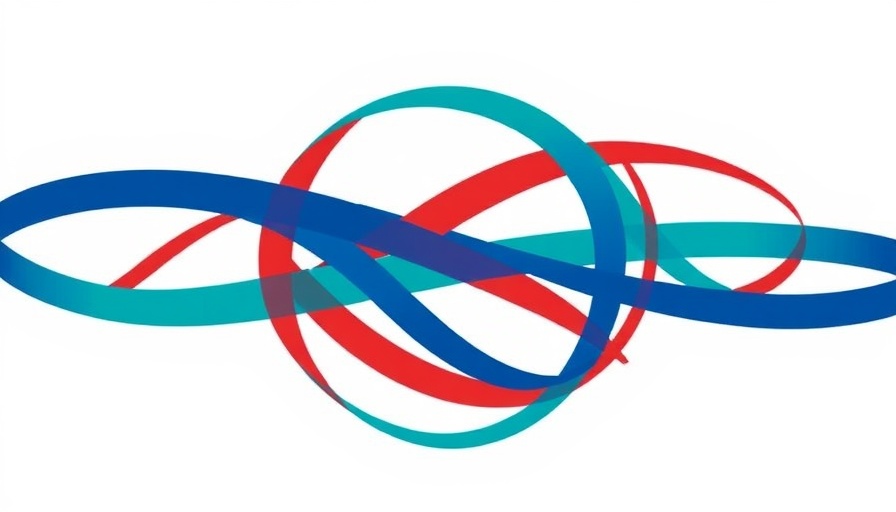 Intricate abstract design symbolizing unity and diversity, featuring bold blue, red, and green lines for Global immunisation coverage Africa 2024.