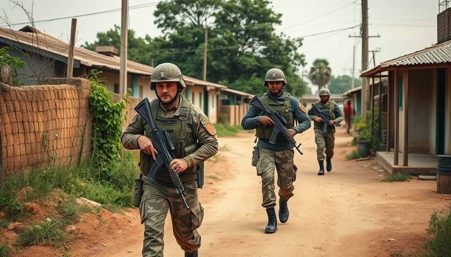 Military presence after Kumandanda Church Attack in rural village.
