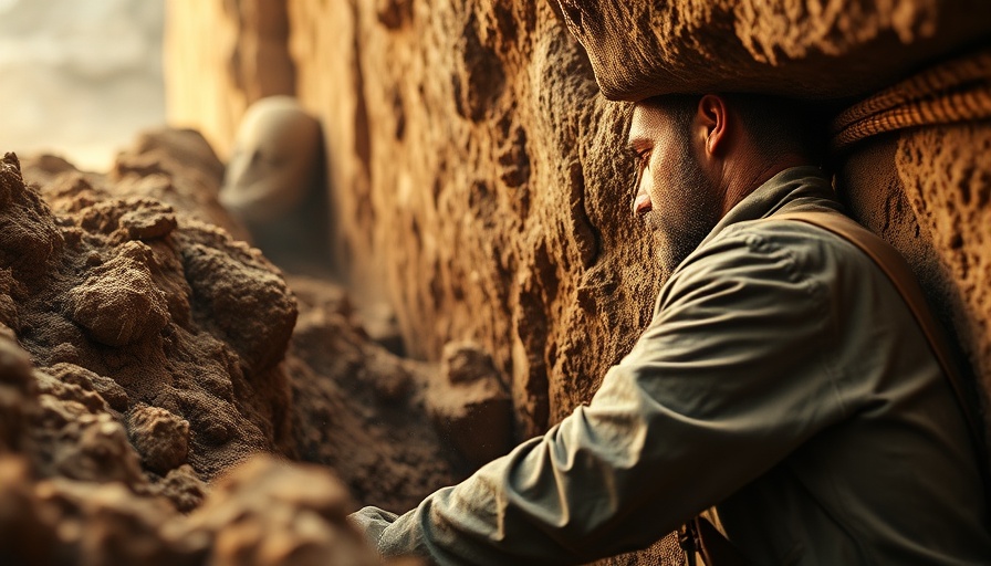 Mercury use in gold mining Senegal, miner digging into earth.