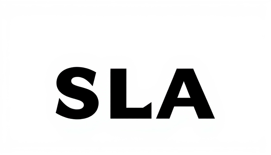 Minimalist SLA logo with motivational design on white background.