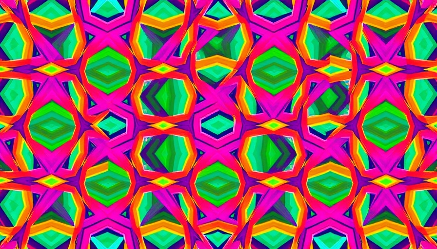 Abstract geometric pattern with intersecting colored lines