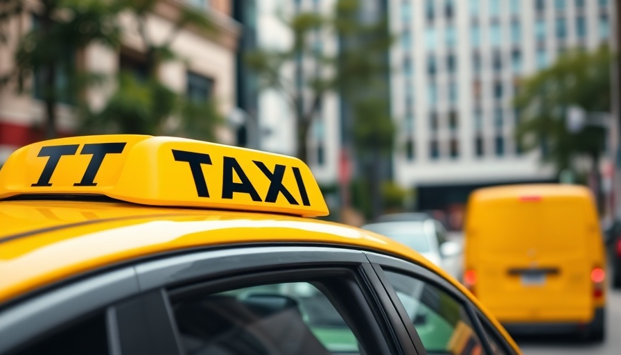 Yellow taxi sign on a car in Nigeria's city street.