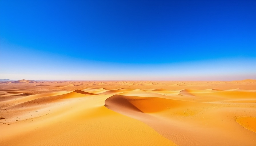 Vast desert landscape reflecting current heat waves in Africa.