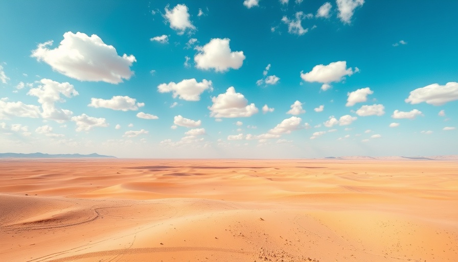 Vast African desert landscape with clouds, illustrating weather patterns.