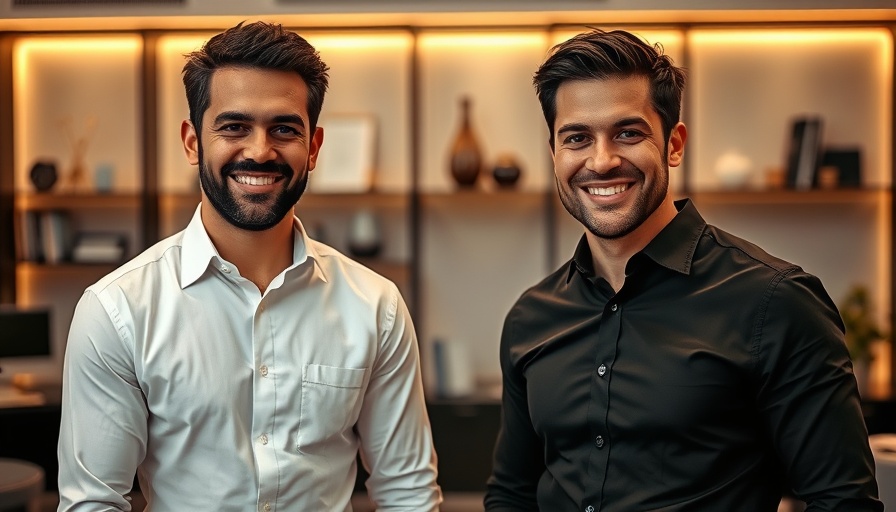 Two men smiling in a modern office representing African startups