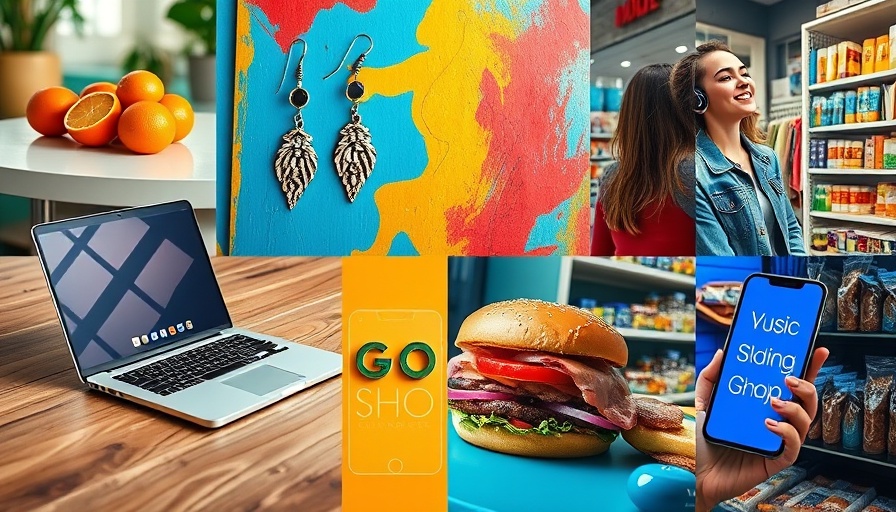 Colorful product collage showcasing conversational commerce in Africa.