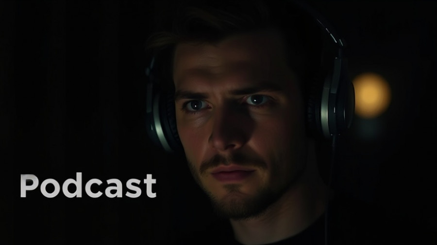 Podcast cover featuring a man in shadows, Best of 2025 Motivational Speeches.