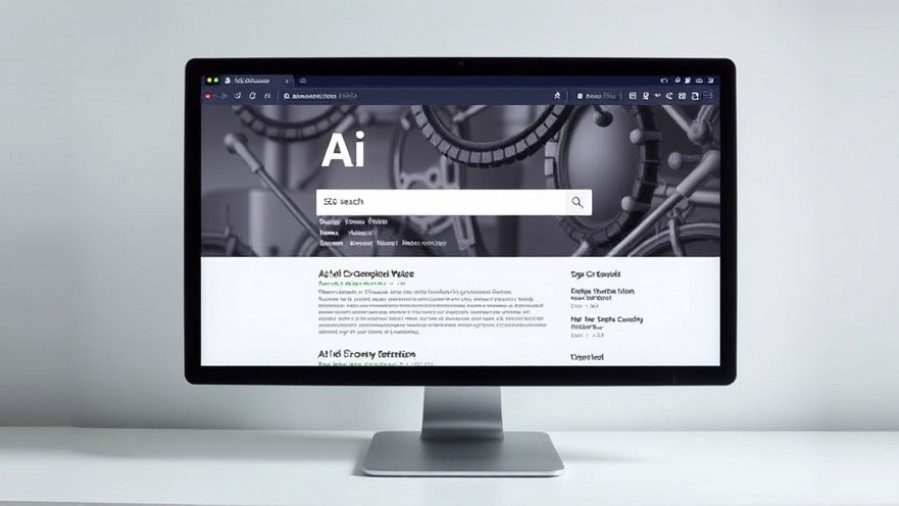 AI-powered web browsing results on a computer screen, highlighting digital strategy.