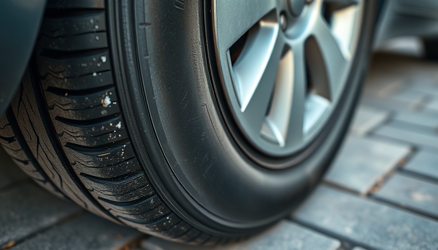 Close-up of flat tire for tire maintenance visual reference.