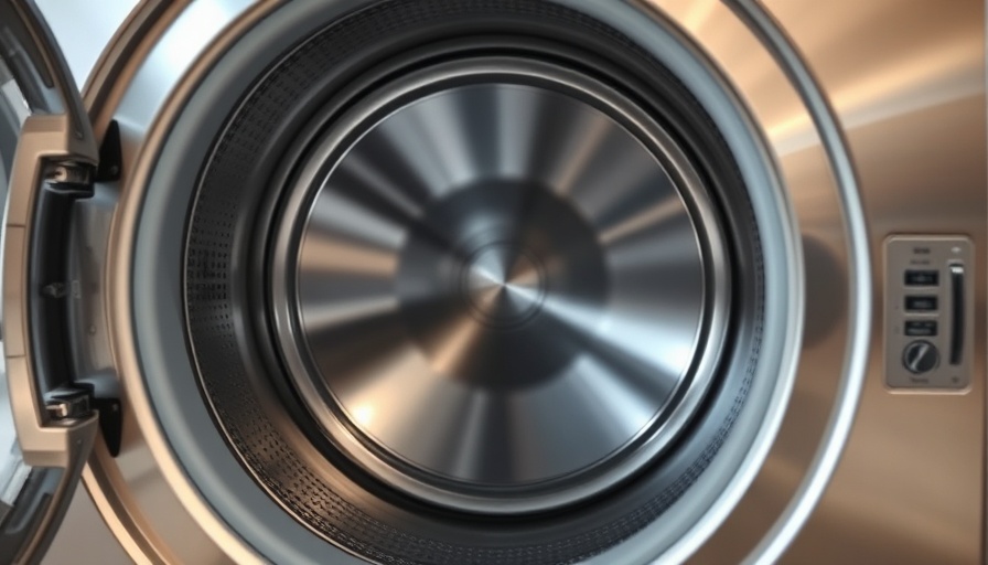 Close-up of open dryer drum showcasing dryer hacks.