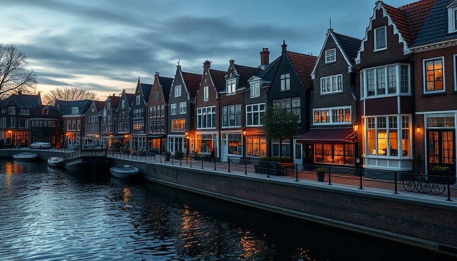 Charming canal houses reflecting Dutch startup ambiance.