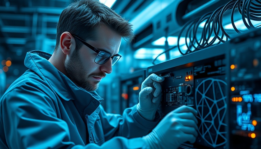 Engineer examines quantum computing hardware at Dutch startup QuantWare.