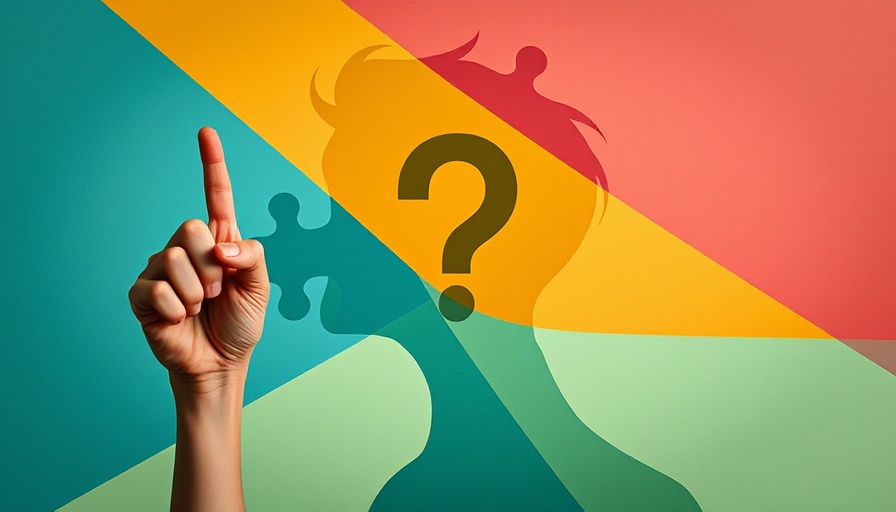 Abstract art of person with question mark face, personality marketing strategies concept.