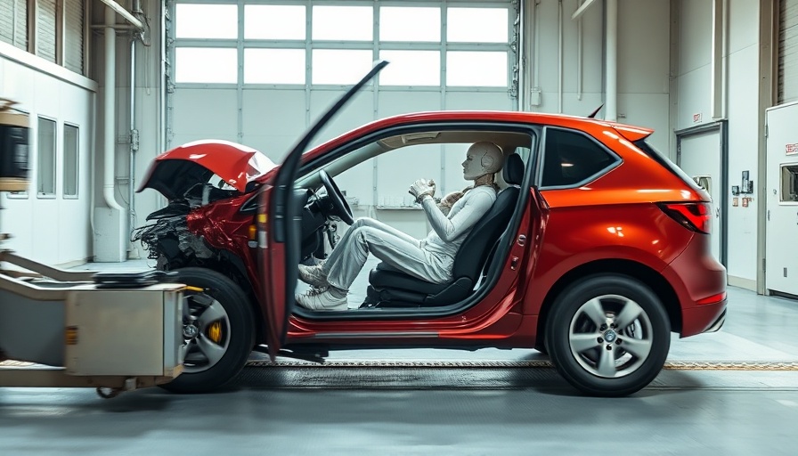 Crumple zone test impact demonstrating importance of car crumple zones.