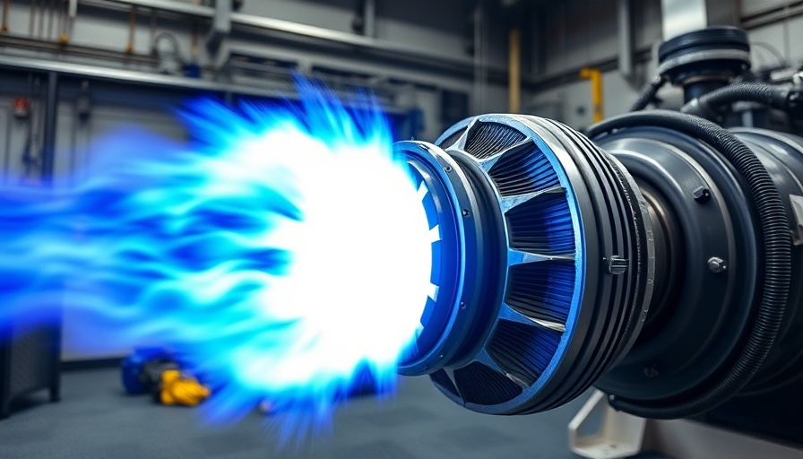3D-printed aerospike rocket engine testing in high-tech facility.