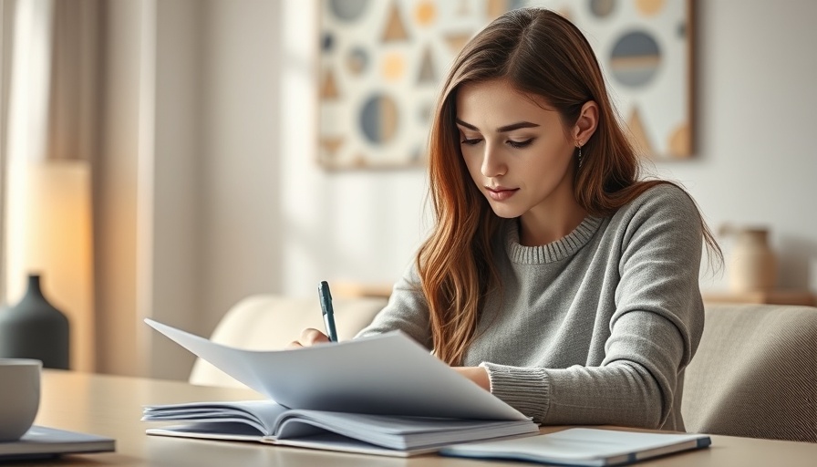 Woman developing an ecommerce business plan in a modern setting.