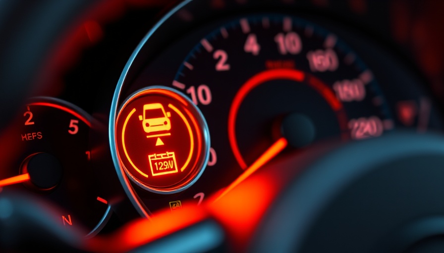 Dashboard with lit blinking check engine light indicating a warning.