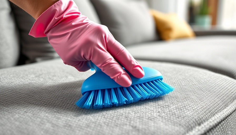 Best cleaning hacks: person scrubbing a sofa with a brush.