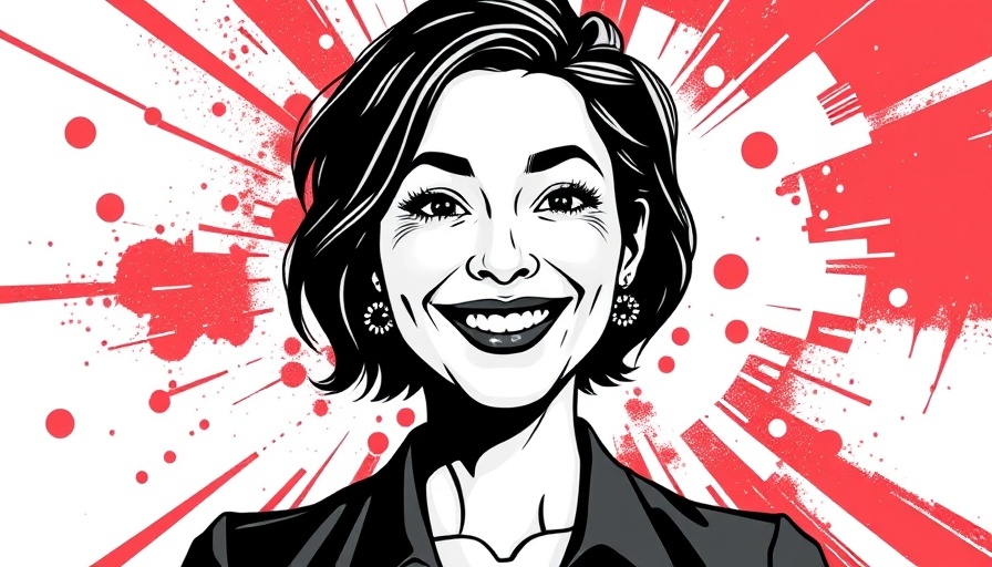 Stylized portrait of a woman in pop art style with a colorful abstract background, related to nonprofit marketing strategies.