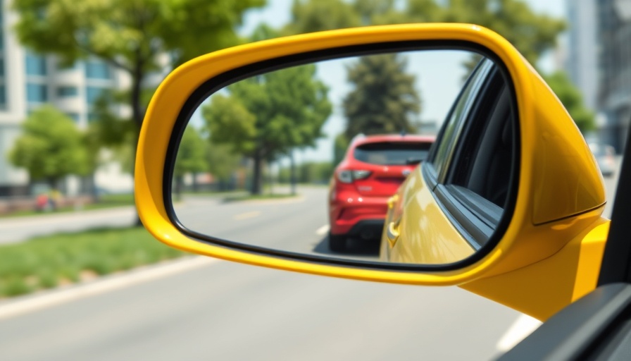 Blind spot mirrors for side view enhancing road safety.