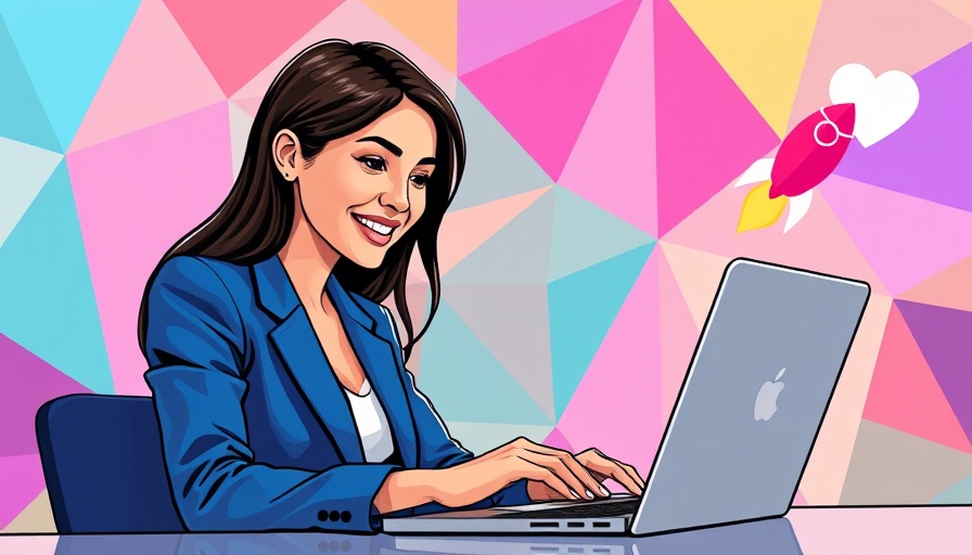 B2B email marketing success illustrated by a focused woman.