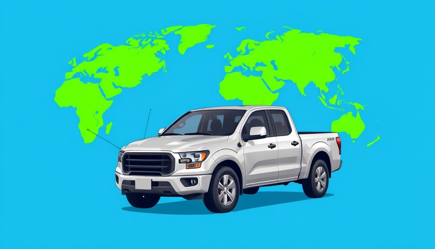 Graphic of a car with maps indicating where it's made