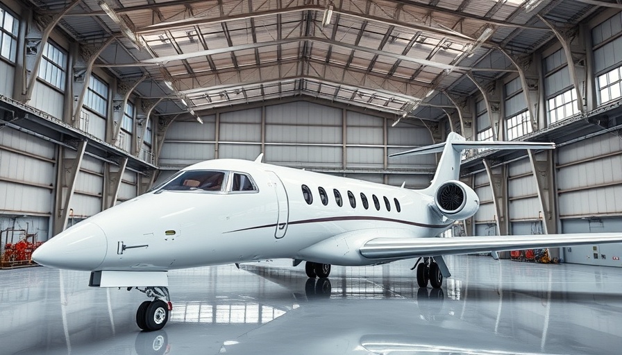 Sleek aircraft in modern hangar reflecting Heart Aerospace relocation impact.