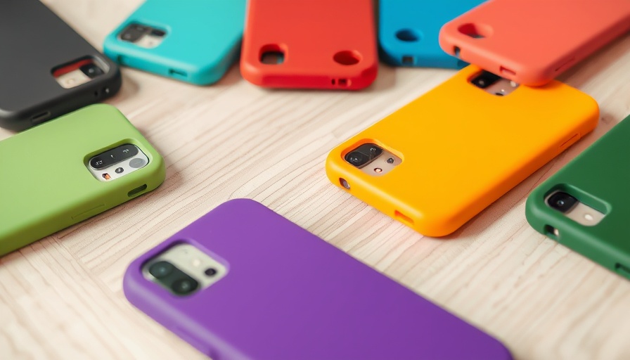 Colorful phone cases on wooden table asking: Are phone cases still worth it in 2025?