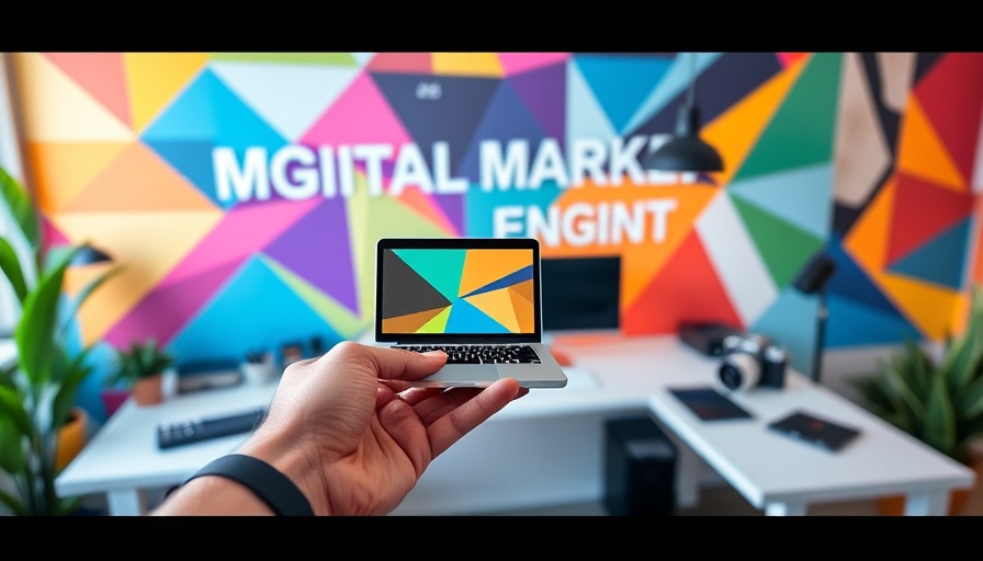 Modern workspace for hiring remote digital marketing teams with gadgets.