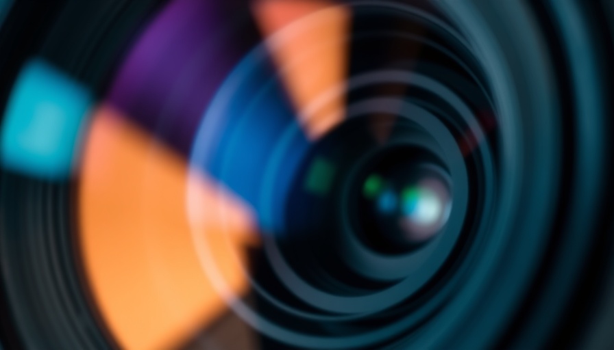 Close-up lens showcasing Eyeo camera technology.