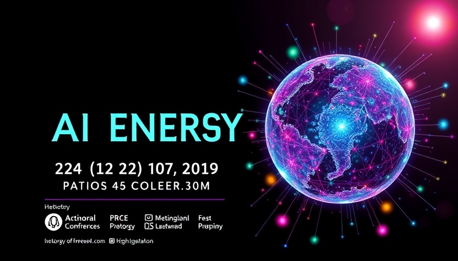 AI Energy Use roundtable poster with event details and globe graphic.