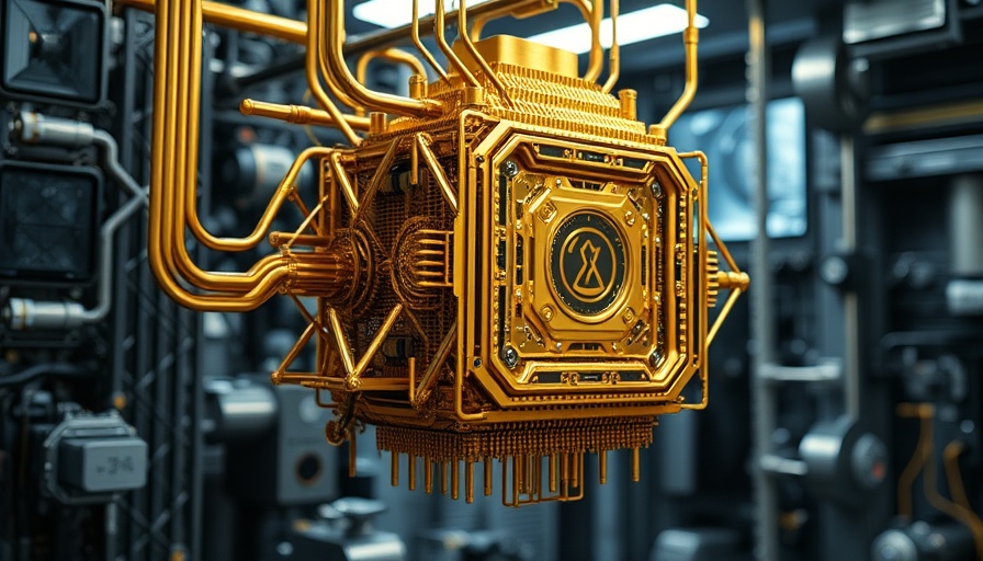 Golden quantum computer illustrating UK cybersecurity overhaul quantum era.