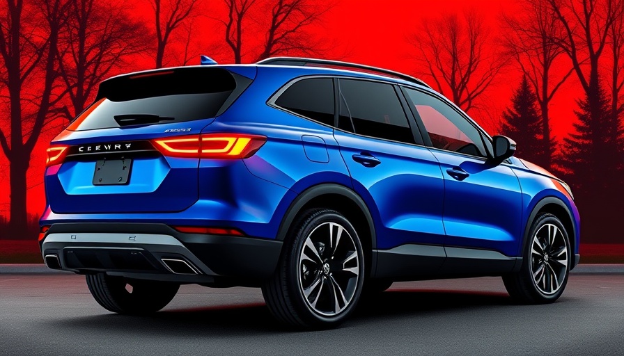 Sleek modern blue SUV highlighting Subaru Outback ruler taillight feature.