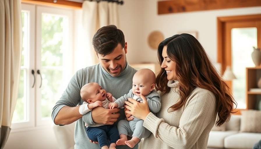 Family moment with children gathered, warm indoor setting.