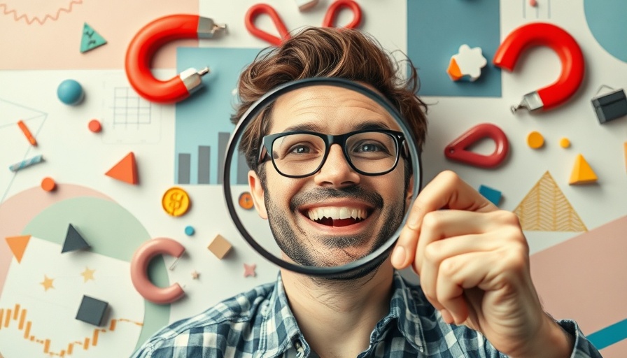 Collage featuring AI Board of Directors theme with smiling man and magnets.