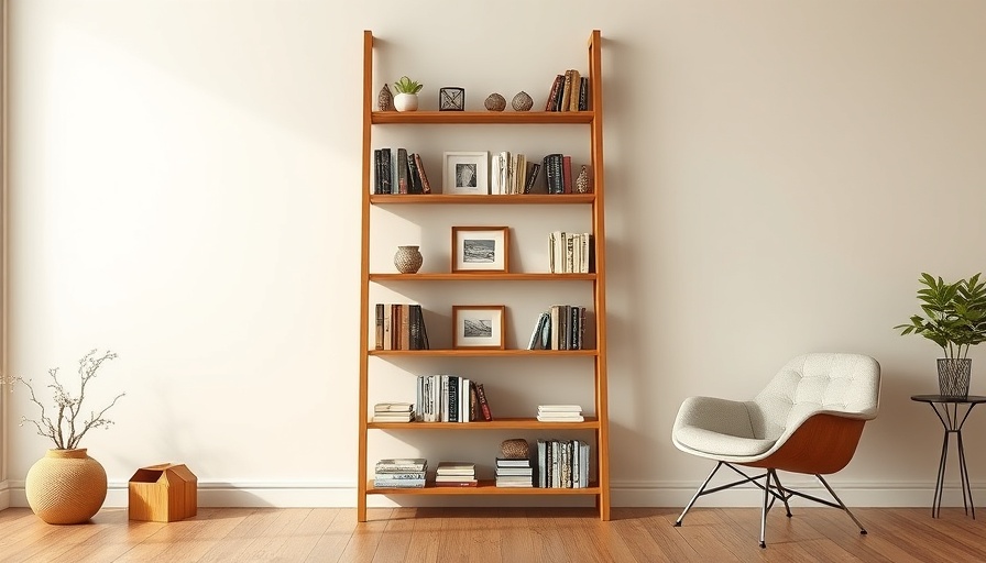 Elegant DIY bookcase project with wooden ladder design.