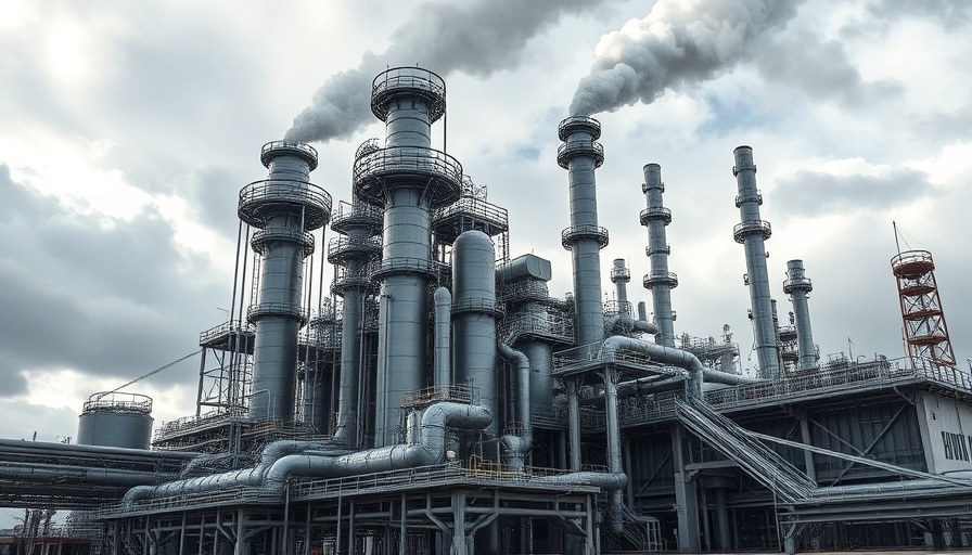 Texas CO2 green chemicals industrial plant emitting steam.