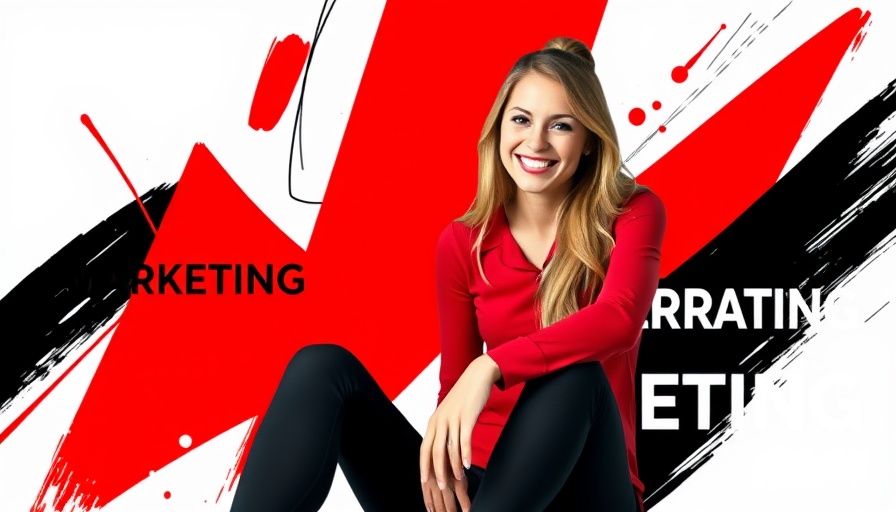 Creative young woman in marketing collage with modern elements.