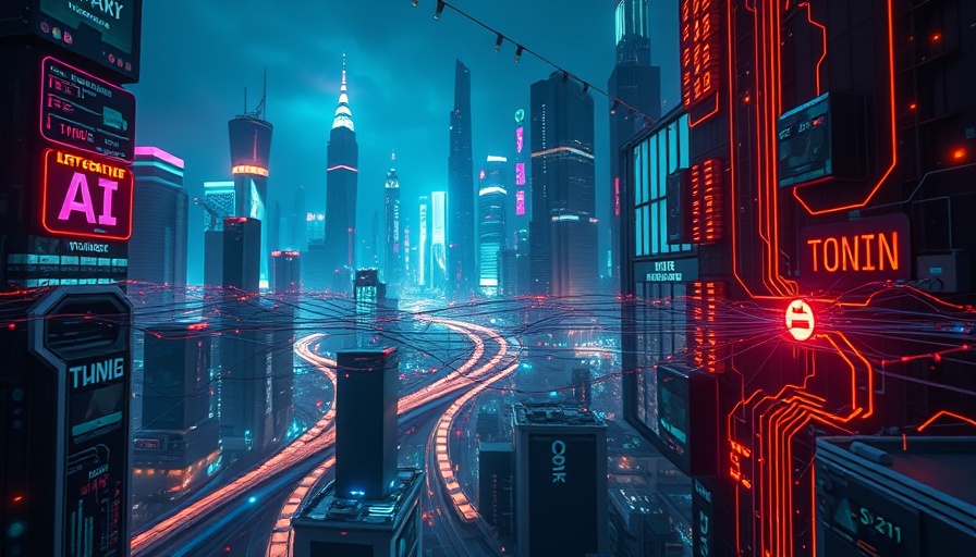 Futuristic networks symbolizing AI and data sovereignty in a glowing cityscape.